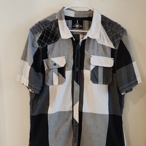 i jeans by Buffalo Black and White Plaid Shirt